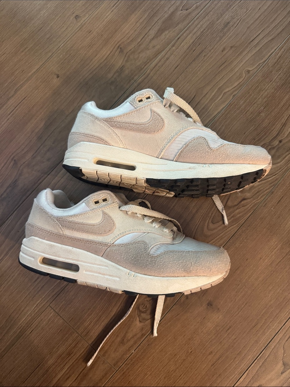 Nike Women’s Athletic Shoes in Light Beige and White